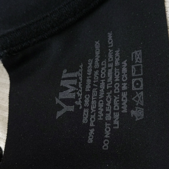 YMI Intimates Underwire Padded Push Up Heathered Bra 38C Gray Black - Picture 2 of 16